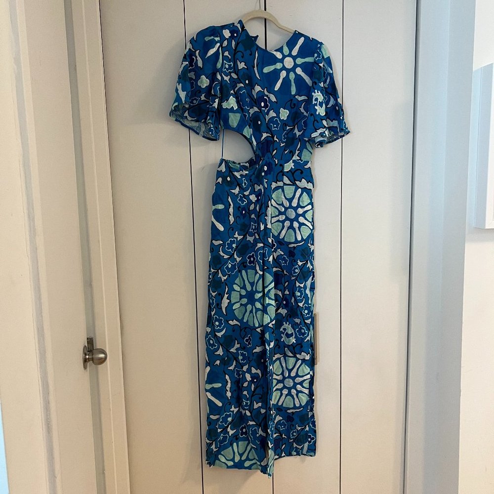Women's Large Zinnia Floral Print Bell Sleeve Cut Out Jumpsuit - RHODE x Target